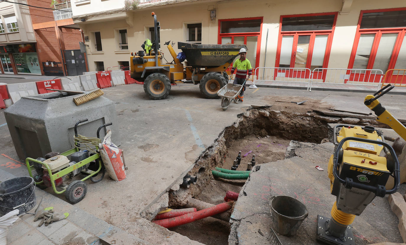 Así avanzan las obras de la red de calor en Palencia