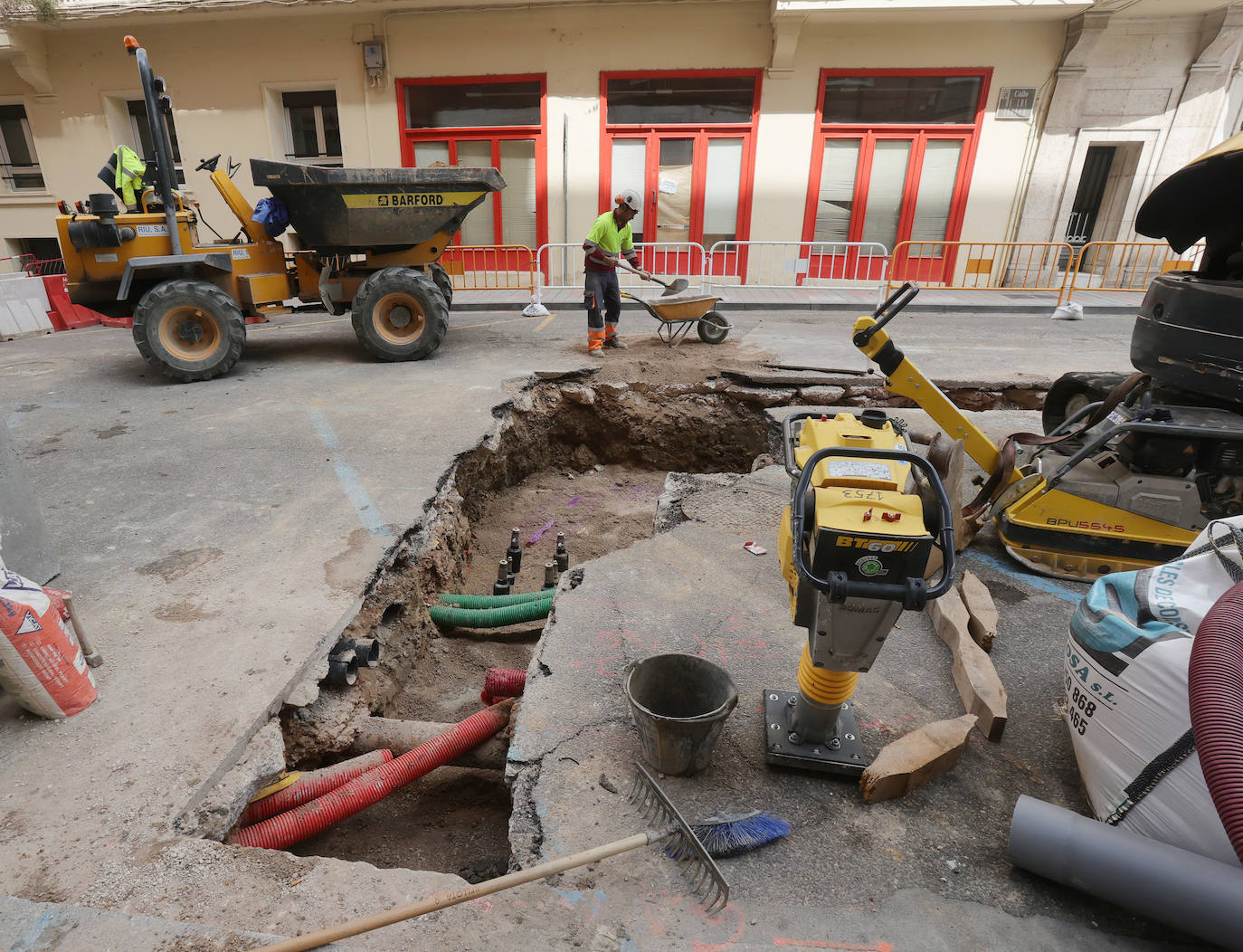 Así avanzan las obras de la red de calor en Palencia