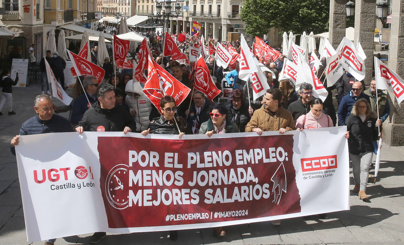 Fotografías de la manifestación del 1 de mayo en Segovia