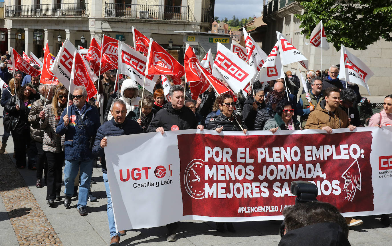 Fotografías de la manifestación del 1 de mayo en Segovia