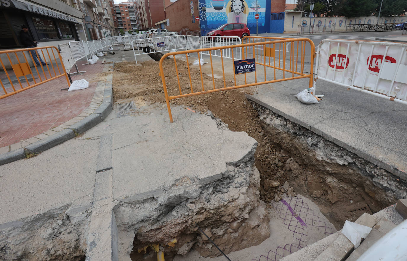 Así avanzan las obras de la red de calor en Palencia