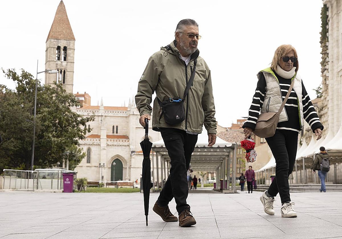 Tiempo lluvioso en Valladolid.