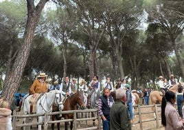 Un momento de la romería celebrada en Íscar