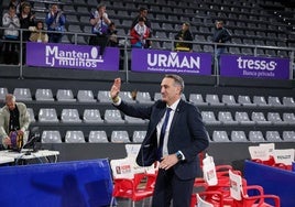 Luis Guil, la semana pasada, en el partido con el Baskonia en el que se consumó el descenso del Zunder.