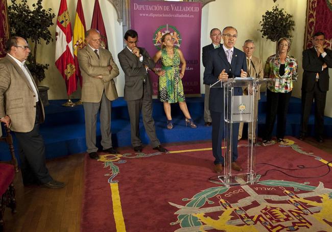 En 2010, con el resto de presidentes de las diputaciones de Castilla y León, en un encuentro en el Palacio Pimentel de Valladolid.