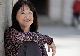 Angélica Tanarro, en la Plaza de la Universidad de Valladolid.