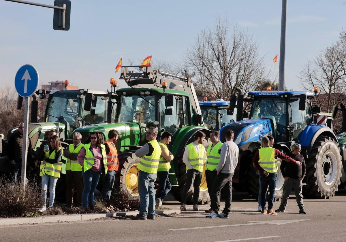 Protesta de los agricultores por las calles de Valladolid el pasado mes de febrero.