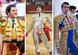 Morante de la Puebla, Roca Rey y Emilio de Justo.