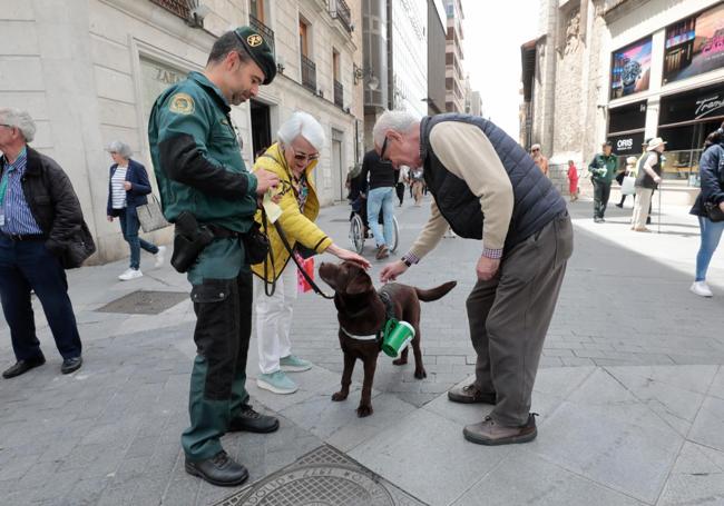 Miembros de la Guardia Civil en la jornada de cuestación de la Asociación Española contra el Cáncer.