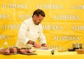 Javier Peña, en plena elaboración.