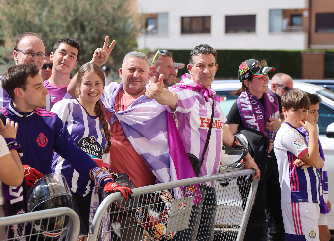 Las imágenes del espectacular ambiente previo al partido del Real Valladolid