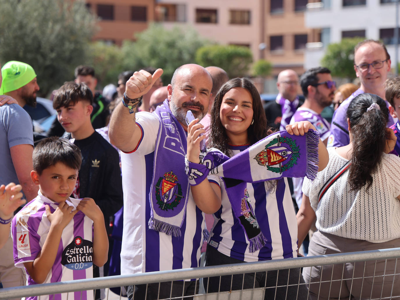 Las imágenes del espectacular ambiente previo al partido del Real Valladolid