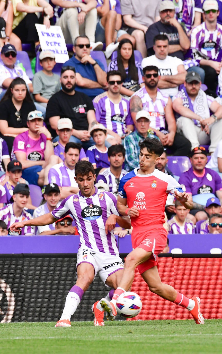 Las imágenes del partido entre el Real Valladolid y el Espanyol