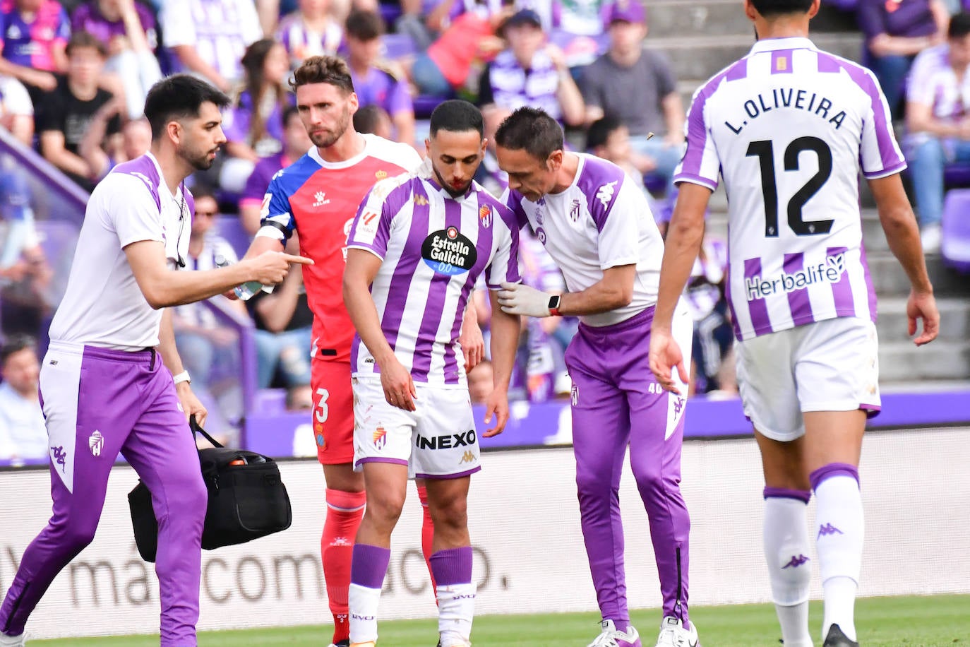 Las imágenes del partido entre el Real Valladolid y el Espanyol