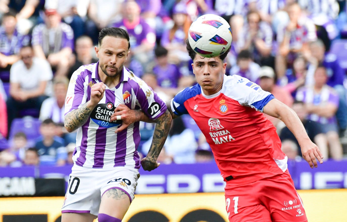 Las imágenes del partido entre el Real Valladolid y el Espanyol