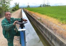 El agricultor Honorato Meneses, en Villamuriel de Cerrato.