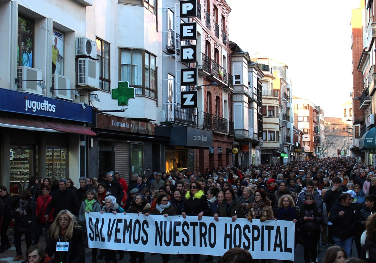Manifestación llevada a cabo el 9 de marzo por el Hospital de Medina del Campo