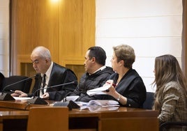 Los acusados, Rubén Álvarez y Carmen Sánchez, en la Audiencia de Valladolid.