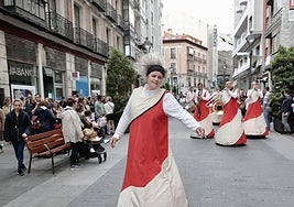 Una de las actuaciones del Festival de Teatro de Calle, el año pasado.