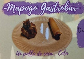 Imagen del pincho que se puede ver en el folleto del concurso gastronómico de Aldeamayor de San Martín.