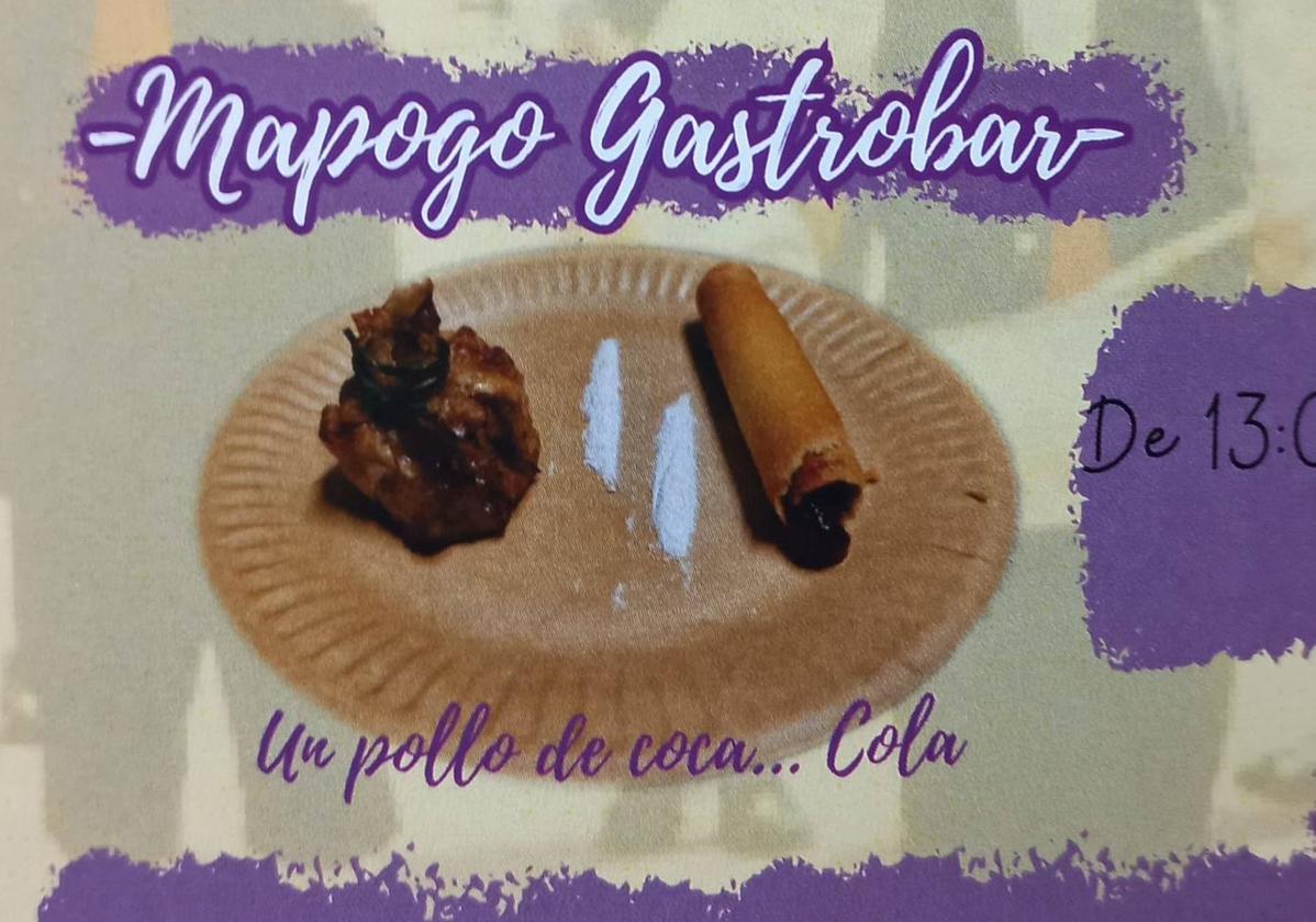 Imagen del pincho que se puede ver en el folleto del concurso gastronómico de Aldeamayor de San Martín.