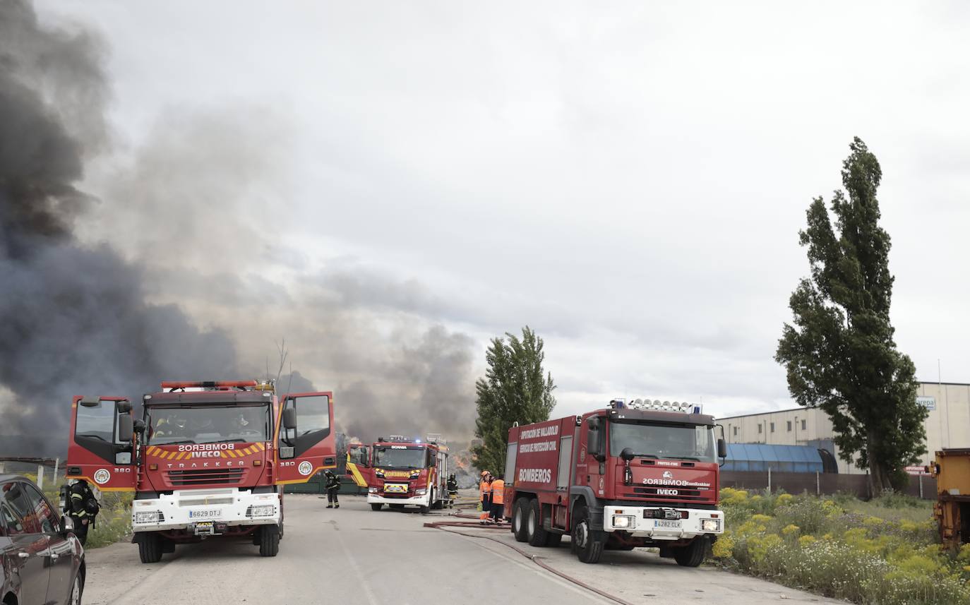 El incendio en Aldeamayor, en imágenes