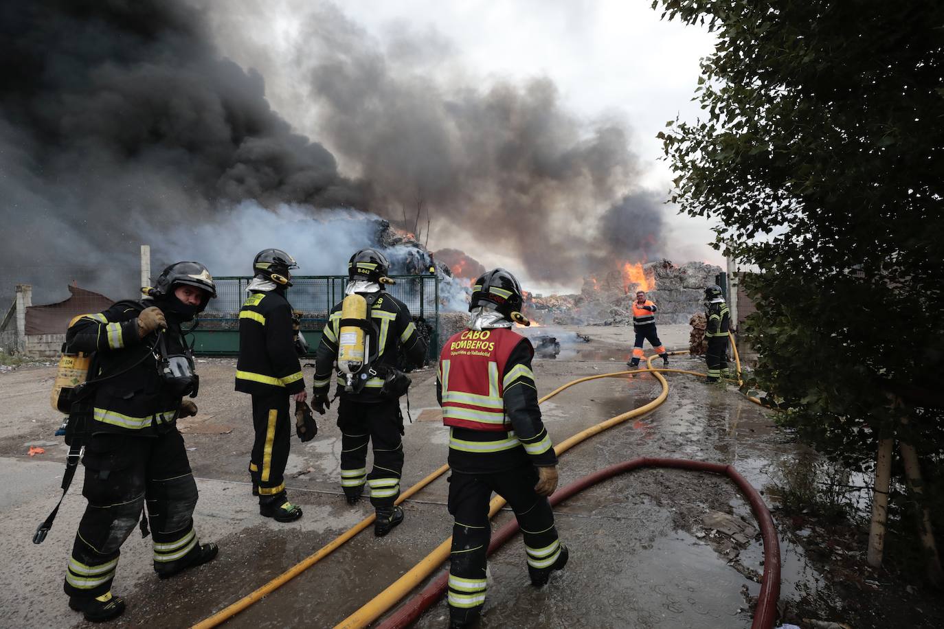 El incendio en Aldeamayor, en imágenes