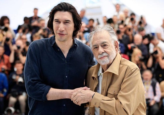 Francis Ford Coppola, junto a Adam Driver, protagonista de 'Megalópolis'