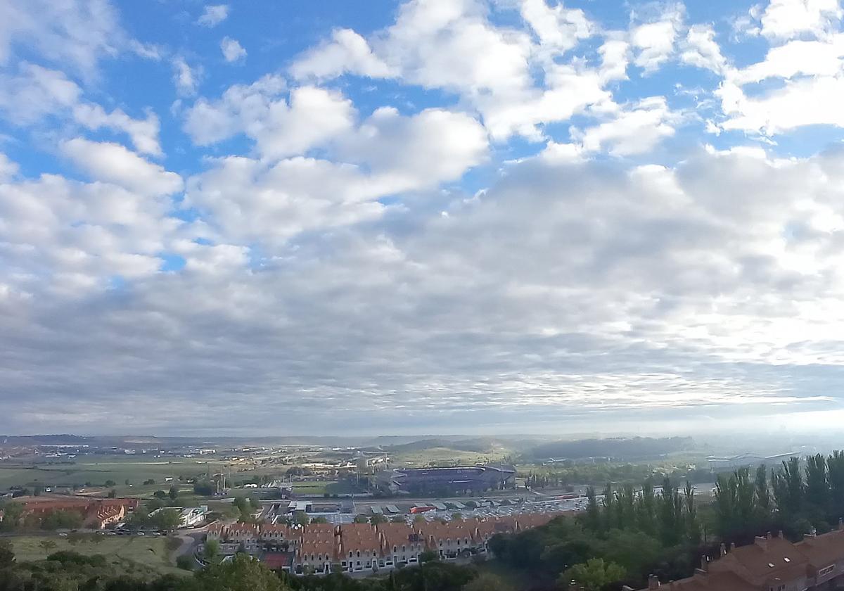 Nubosidad sobre Valladolid vista desde Parquesol.