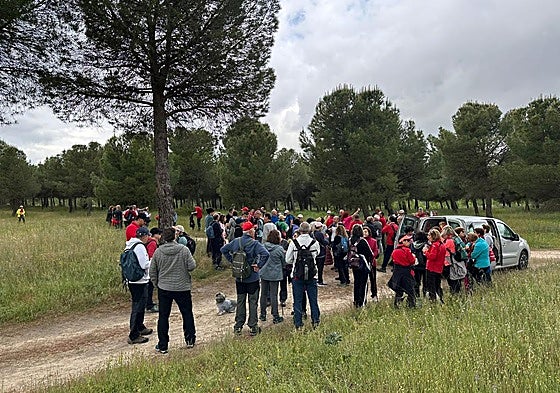 Andarines participantes en el Día del Senderismo de Pedrajas.