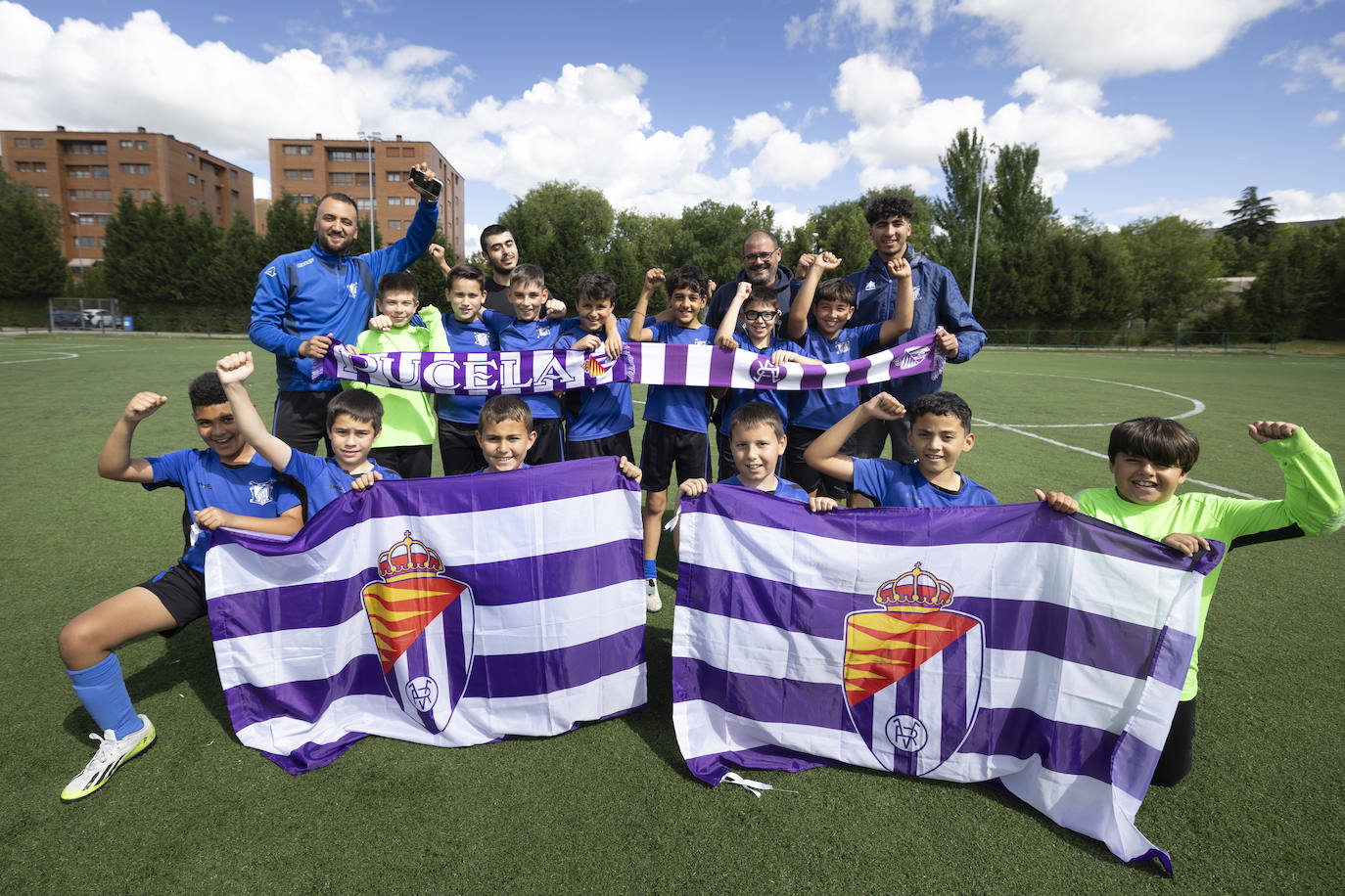 El Unión Delicias alevín anima al Real Valladolid en los campos de Canterac.