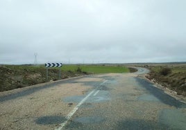 Tramo de carretera que será renovado.