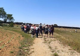 En la marcha participó medio centenar de personas.