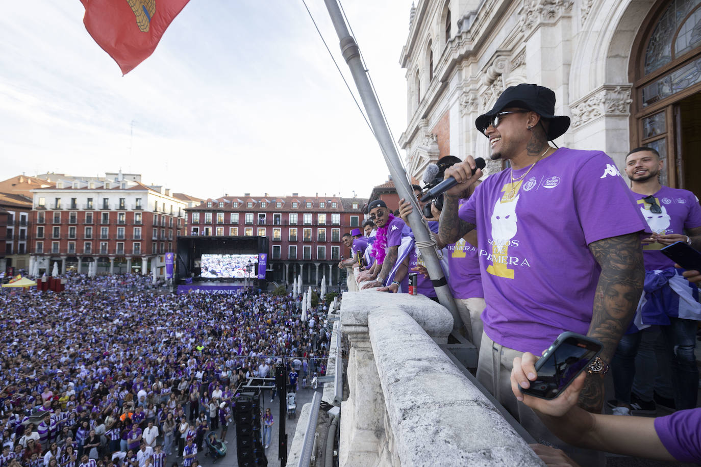 Las imágenes del Real Valladolid en el ayuntamiento