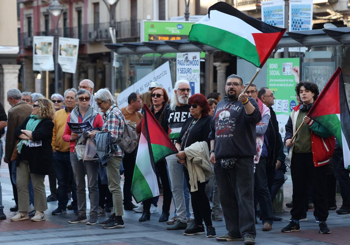 Una de las pasadas concentraciones en apoyo con Palestina, celebrada en la plaza de Fuente Dorada.