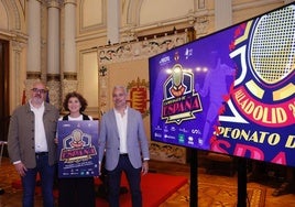 Rubén Álvarez, Mayte Martínez y Daniel Braco, durante la presentación del torneo.