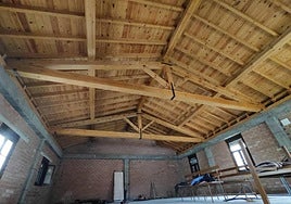 El centro, en obras.