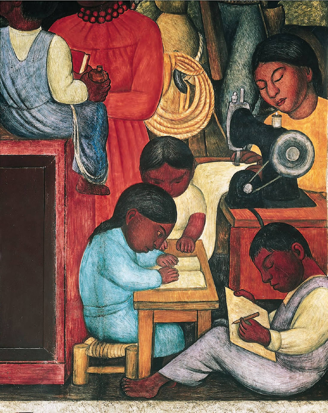 'Familia trabajando', de Diego Rivera.