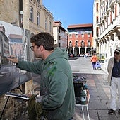 Eduardo Alsasua gana el certamen de pintura rápida con un lienzo de Villandrando