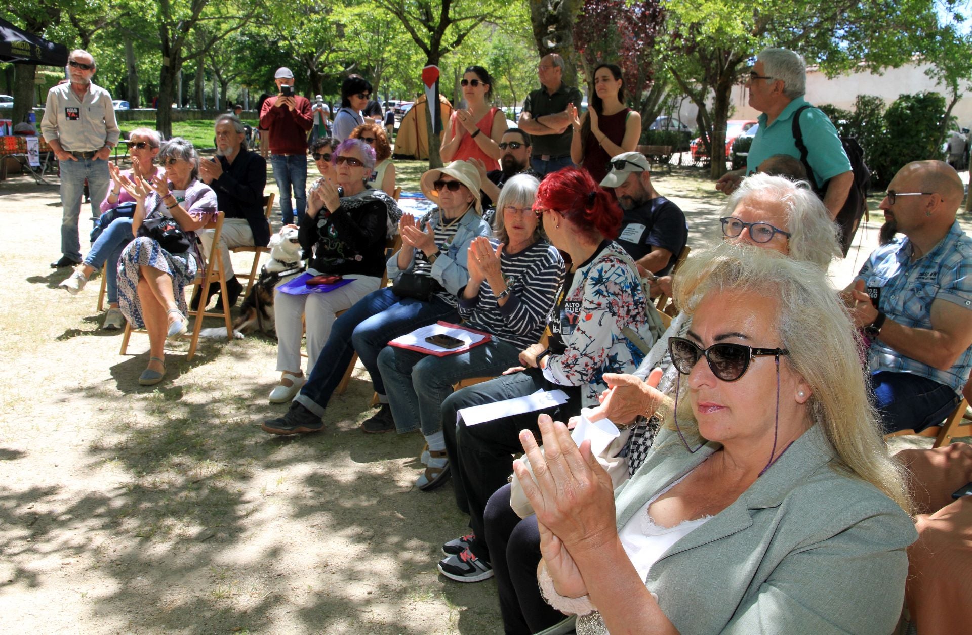 La acampada por Palestina en Segovia, en imágenes