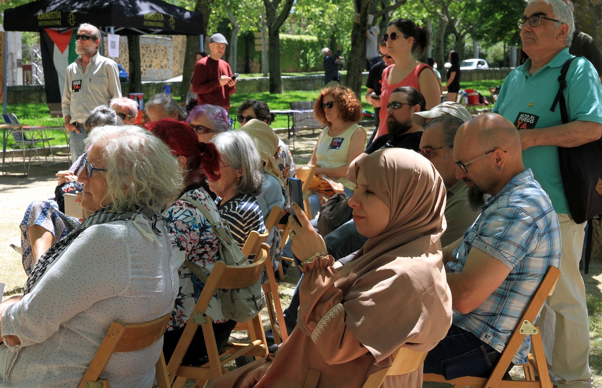 La acampada por Palestina en Segovia, en imágenes