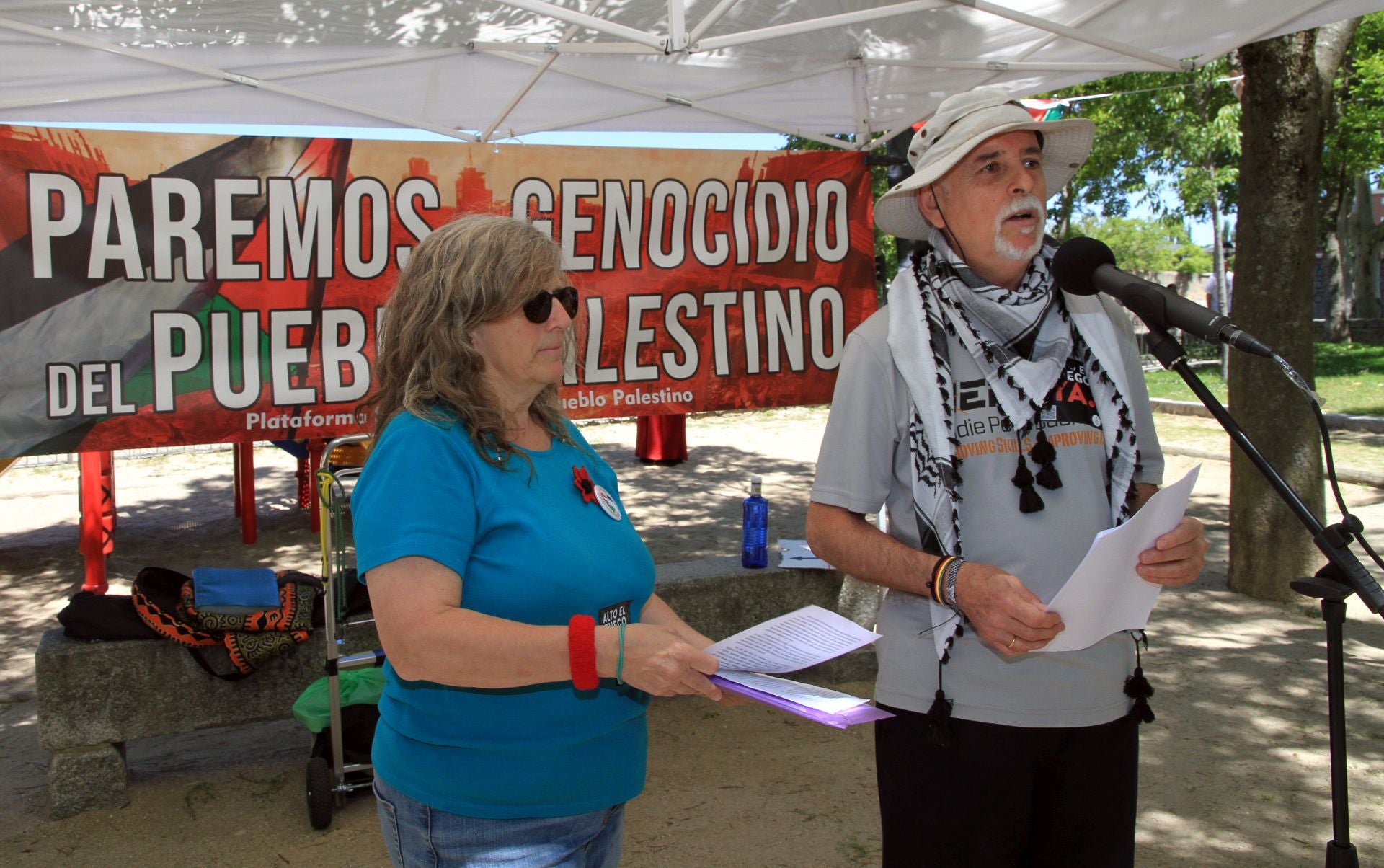 La acampada por Palestina en Segovia, en imágenes