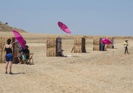 Algunos de los creadores participantes en 'Arte en la Naturaleza' en una pasada edición.