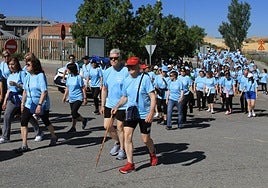 Inicio de la marcha, este domingo, por el 50 aniversario del Hospital General de Segovia.