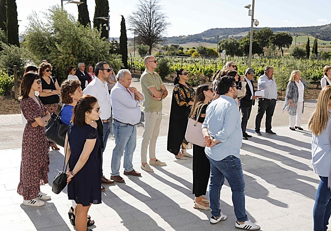Algunos de los empresarios asistentes al acto y participantes en el compendio agroalimentario.