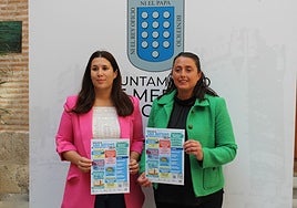 Nadia González, concejal de Festejos y Patricia Carreño, concejal de Ferias, en la presentación de la Feria Chica