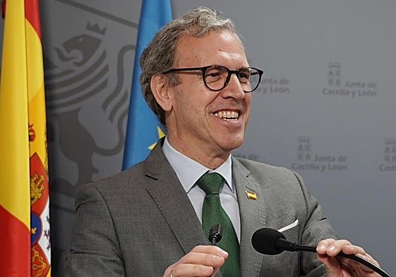 El consejero de Industria, Comercio y Empleo, Mariano Veganzones, este martes en Valladolid.