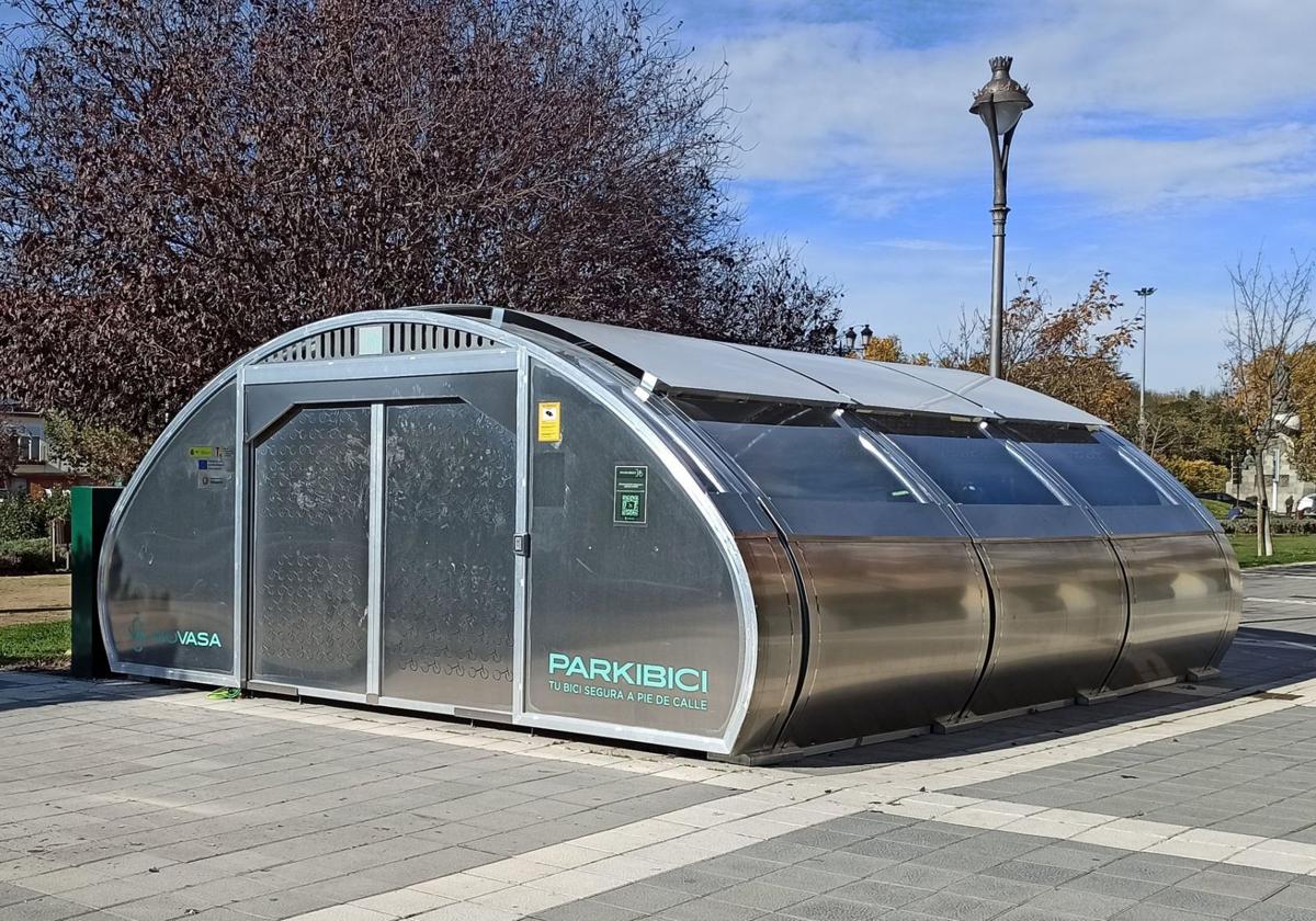 Aparcamiento para bicicletas en Valladolid, en una imagen de archivo.