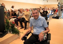 Juan Carlos Unzué, antes de su charla este martes en Segovia.