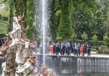 Felipe VI inaugura una fuente de La Granja sin uso durante 80 años